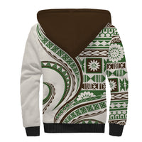 Hawaiian Hibiscus Tribal Vintage Motif Sherpa Hoodie Ver 7