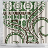 Hawaiian Hibiscus Tribal Vintage Motif Shower Curtain Ver 7 LT9 - Polynesian Pride