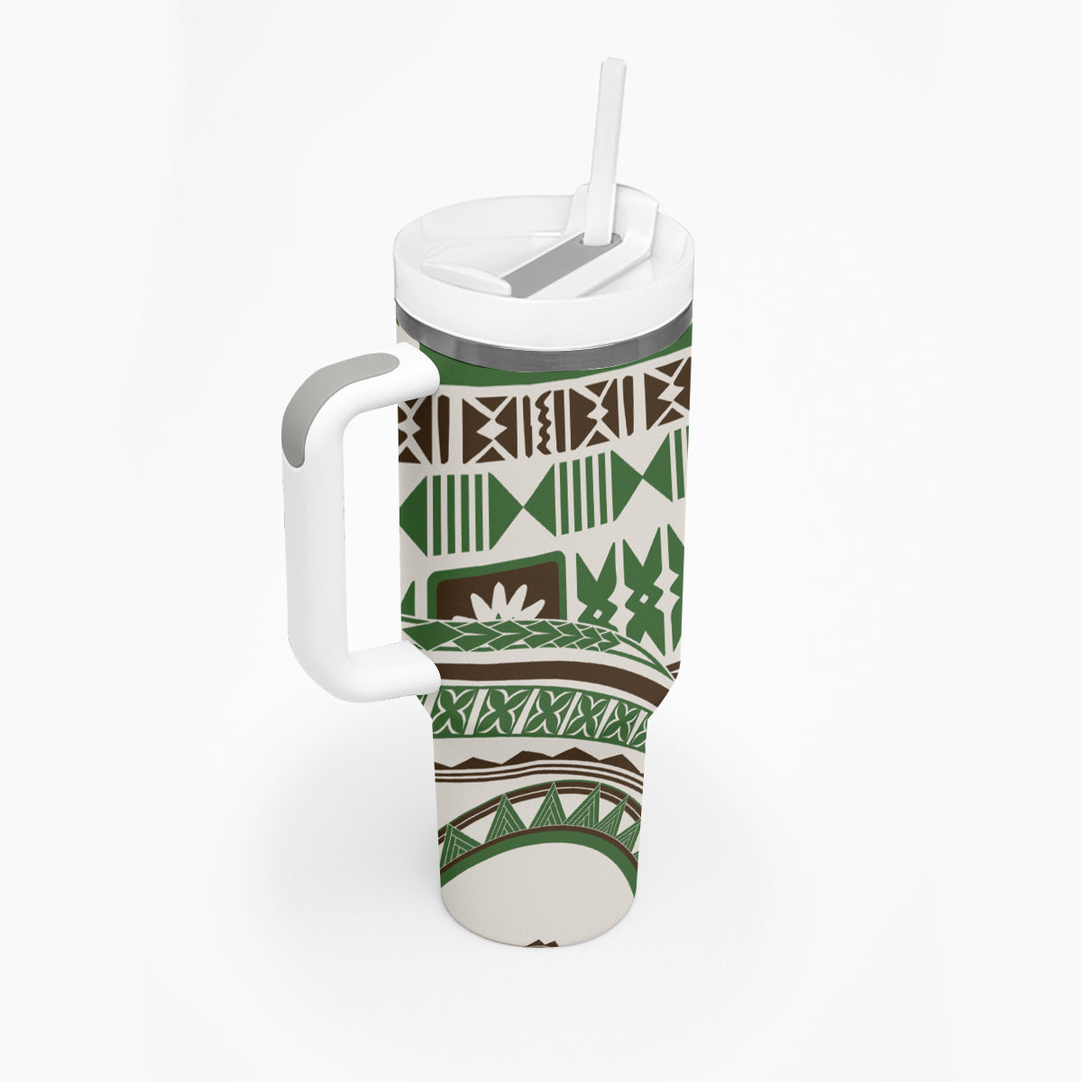 Hawaiian Hibiscus Tribal Vintage Motif Tumbler With Handle Ver 7