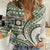 Hawaiian Hibiscus Tribal Vintage Motif Women Casual Shirt Ver 7