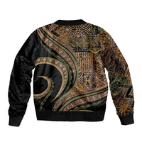 Hawaiian Hibiscus Tribal Vintage Motif Bomber Jacket Ver 8