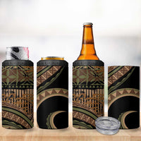 Hawaiian Hibiscus Tribal Vintage Motif 4 in 1 Can Cooler Tumbler Ver 8