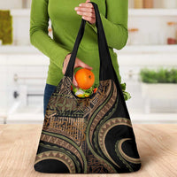Hawaiian Hibiscus Tribal Vintage Motif Grocery Bag Ver 8