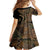 Hawaiian Hibiscus Tribal Vintage Motif Kid Short Sleeve Dress Ver 8