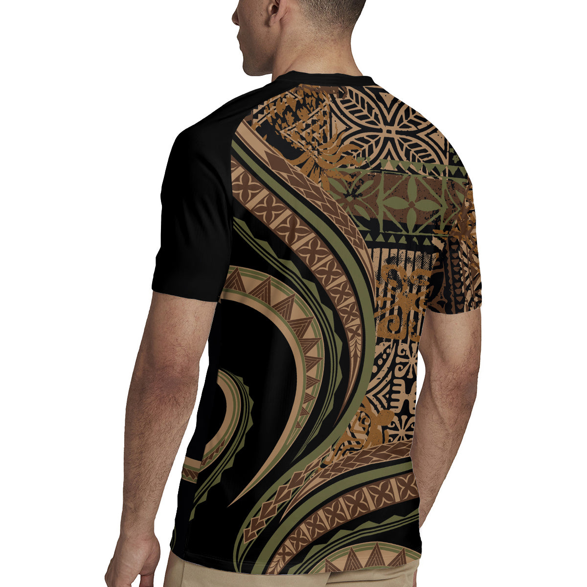 Hawaiian Hibiscus Tribal Vintage Motif Rugby Jersey Ver 8