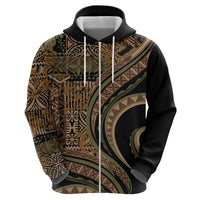 Hawaiian Hibiscus Tribal Vintage Motif Zip Hoodie Ver 8
