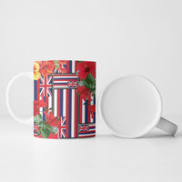Hawaii Hibiscus Lei Ceramic Mug Hawaiian Flag Motif