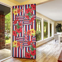 Hawaii Hibiscus Lei Door Cover Hawaiian Flag Motif