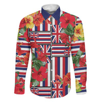 Hawaii Hibiscus Lei Family Matching Mermaid Dress and Hawaiian Shirt Hawaiian Flag Motif