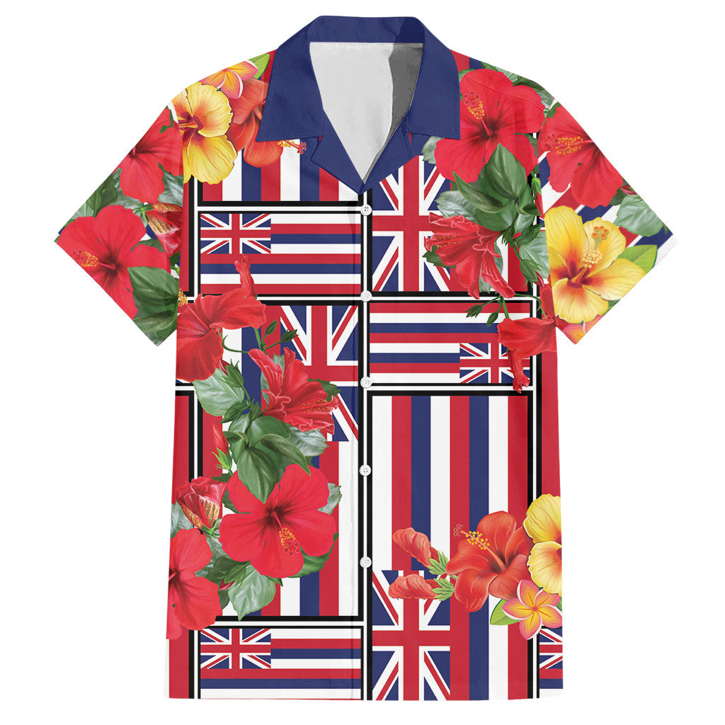 Hawaii Hibiscus Lei Hawaiian Shirt Hawaiian Flag Motif