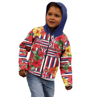Hawaii Hibiscus Lei Kid Hoodie Hawaiian Flag Motif