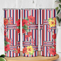 Hawaii Hibiscus Lei Skinny Tumbler Hawaiian Flag Motif