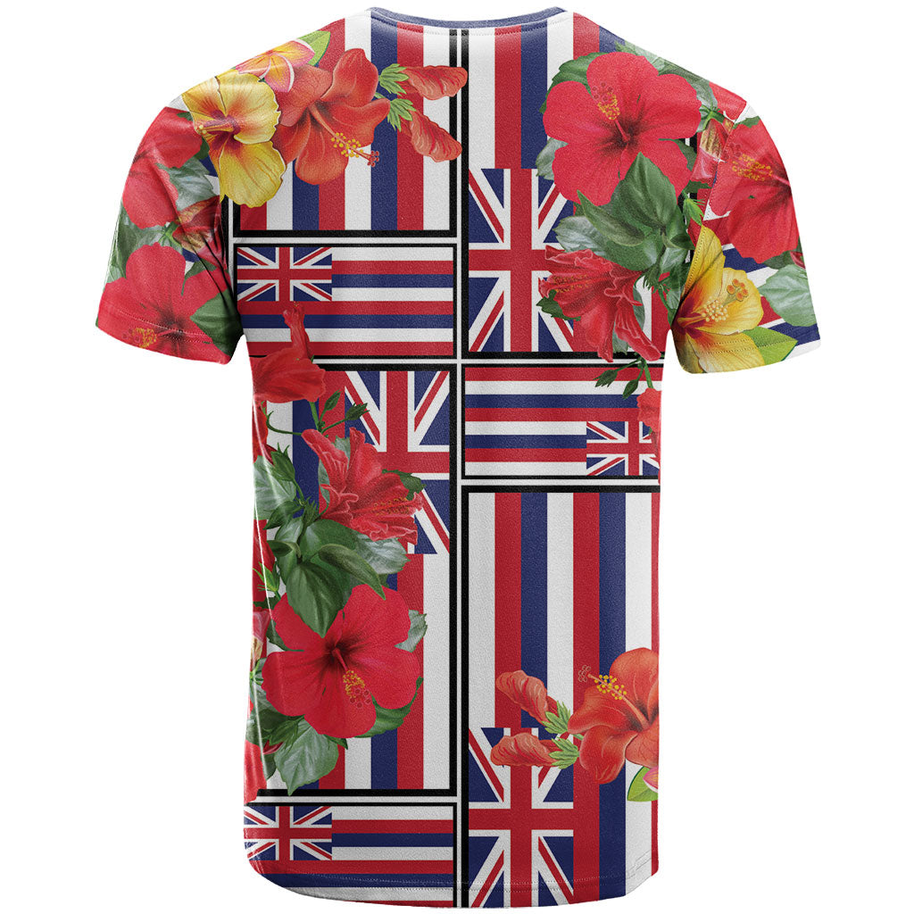 Hawaii Hibiscus Lei T Shirt Hawaiian Flag Motif