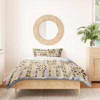 Hawaii Lokelani Pikake Lei Bedding Set Hawaiian Flag Motif