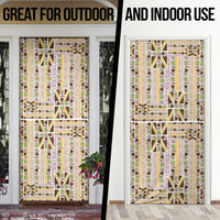 Hawaii Lokelani Pikake Lei Door Cover Hawaiian Flag Motif