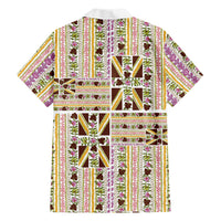 Hawaii Lokelani Pikake Lei Family Matching Mermaid Dress and Hawaiian Shirt Hawaiian Flag Motif