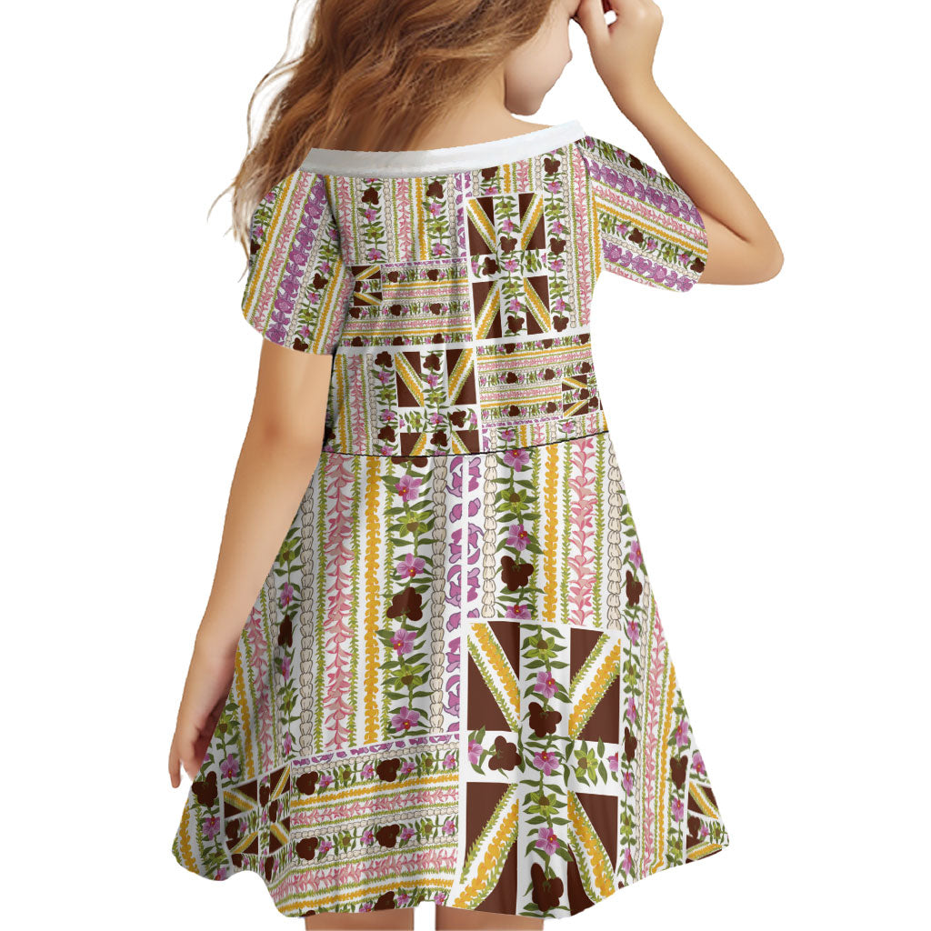 Hawaii Lokelani Pikake Lei Family Matching Tank Maxi Dress and Hawaiian Shirt Hawaiian Flag Motif