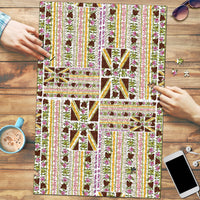 Hawaii Lokelani Pikake Lei Puzzle Hawaiian Flag Motif