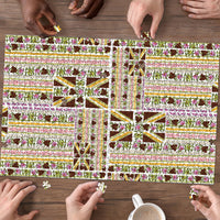 Hawaii Lokelani Pikake Lei Puzzle Hawaiian Flag Motif