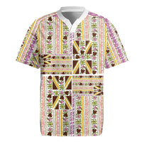 Hawaii Lokelani Pikake Lei Rugby Jersey Hawaiian Flag Motif