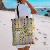 Hawaii Lokelani Pikake Lei Tote Bag Hawaiian Flag Motif