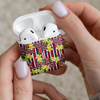 Hawaii Plumeria Lei AirPods Case Hawaiian Flag Motif