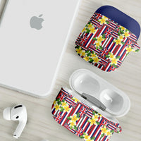 Hawaii Plumeria Lei AirPods Case Hawaiian Flag Motif