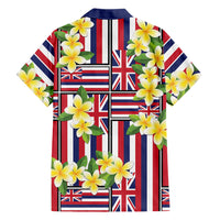 Hawaii Plumeria Lei Family Matching Mermaid Dress and Hawaiian Shirt Hawaiian Flag Motif