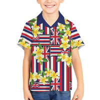 Hawaii Plumeria Lei Kid Hawaiian Shirt Hawaiian Flag Motif