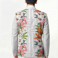 Hawaii Tropical Twist Lei Blazer Hawaiian Flag Motif