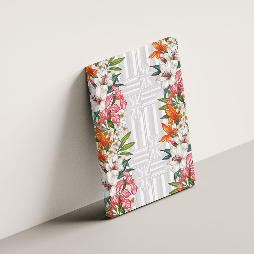Hawaii Tropical Twist Lei Canvas Wall Art Hawaiian Flag Motif