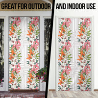 Hawaii Tropical Twist Lei Door Cover Hawaiian Flag Motif