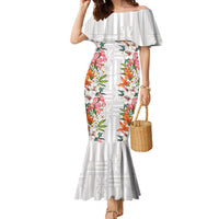 Hawaii Tropical Twist Lei Family Matching Mermaid Dress and Hawaiian Shirt Hawaiian Flag Motif