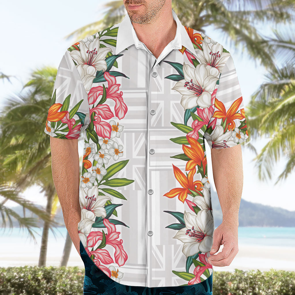 Hawaii Tropical Twist Lei Hawaiian Shirt Hawaiian Flag Motif