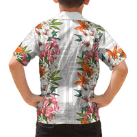 Hawaii Tropical Twist Lei Kid Hawaiian Shirt Hawaiian Flag Motif