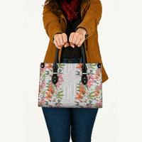 Hawaii Tropical Twist Lei Leather Bag Hawaiian Flag Motif