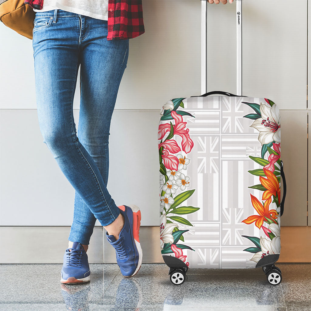 Hawaii Tropical Twist Lei Luggage Cover Hawaiian Flag Motif