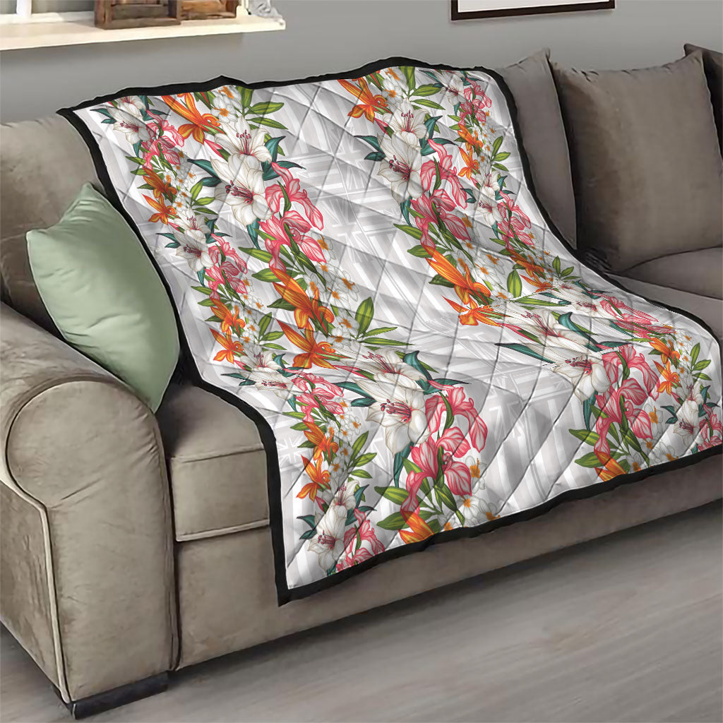 Hawaii Tropical Twist Lei Quilt Hawaiian Flag Motif