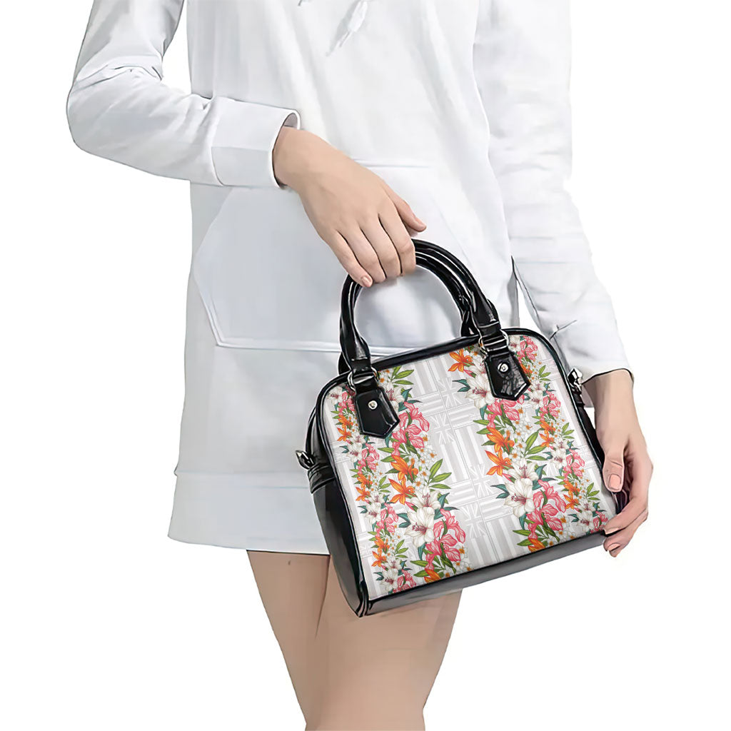 Hawaii Tropical Twist Lei Shoulder Handbag Hawaiian Flag Motif