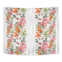 Hawaii Tropical Twist Lei Tapestry Hawaiian Flag Motif