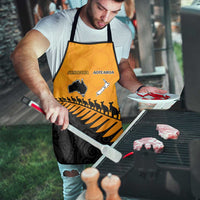 Australia New Zealand Rugby Apron Gold Aboriginal Wallabies and Maori Black Fern - Polynesian Pride