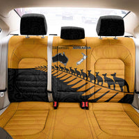 Australia New Zealand Rugby Back Car Seat Cover Gold Aboriginal Wallabies and Maori Black Fern - Polynesian Pride