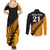Custom Australia Wallabies and Aotearoa Rugby Couples Matching Summer Maxi Dress and Long Sleeve Button Shirts Kangaroo Black Fern Maori Gold Vibe LT9 - Polynesian Pride