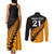Custom Australia Wallabies and Aotearoa Rugby Couples Matching Tank Maxi Dress and Long Sleeve Button Shirts Kangaroo Black Fern Maori Gold Vibe LT9 - Polynesian Pride