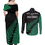 Australia Wallabies and Aotearoa Rugby Couples Matching Off Shoulder Maxi Dress and Long Sleeve Button Shirts Kangaroo Black Fern Maori Green Vibe LT9 - Polynesian Pride