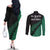 Australia Wallabies and Aotearoa Rugby Couples Matching Off The Shoulder Long Sleeve Dress and Long Sleeve Button Shirts Kangaroo Black Fern Maori Green Vibe LT9 - Polynesian Pride