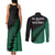 Australia Wallabies and Aotearoa Rugby Couples Matching Tank Maxi Dress and Long Sleeve Button Shirts Kangaroo Black Fern Maori Green Vibe LT9 - Polynesian Pride