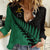 Australia Wallabies and Aotearoa Rugby Women Casual Shirt Kangaroo Black Fern Maori Green Vibe LT9 Female Green - Polynesian Pride