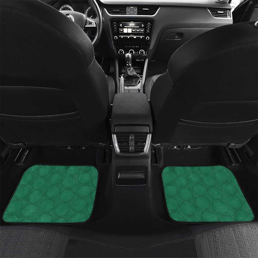 Australia New Zealand Rugby Car Mats Green Aboriginal Wallabies and Maori Black Fern - Polynesian Pride