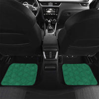 Australia New Zealand Rugby Car Mats Green Aboriginal Wallabies and Maori Black Fern - Polynesian Pride
